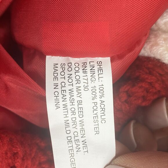 Red and White Letter P Christmas Holiday Stocking - Picture 5 of 6